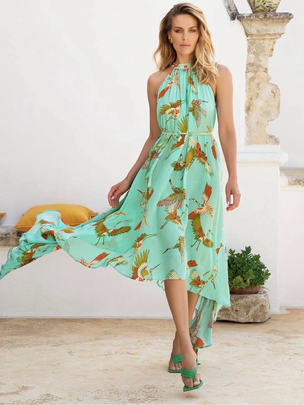 Taj By Sabrina Crippa Crane Dress, NWT, L, $389MSRP